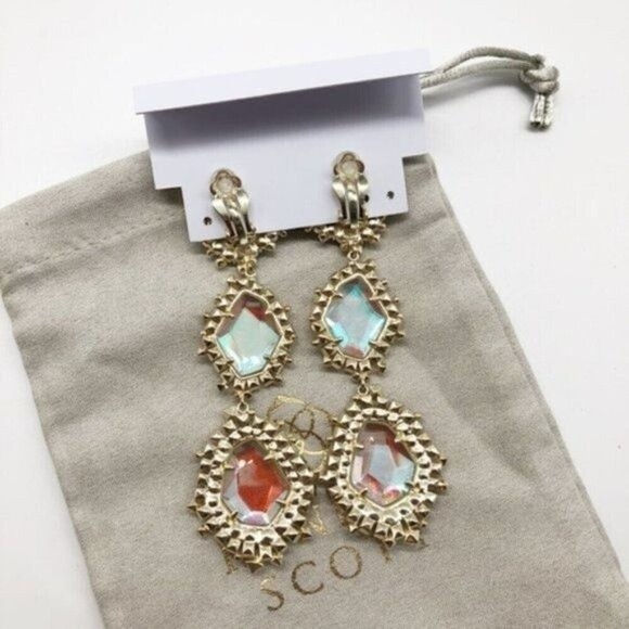 KENDRA SCOTT Aria 14K Gold Plated Clip-On Earrings - Picture 5 of 7